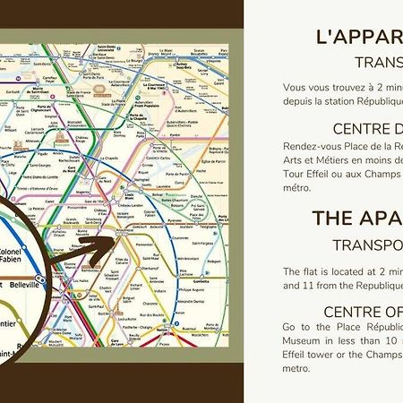 Appart 4Pers#1 Bedroom#Republique#Paris 3 Eksteriør bilde